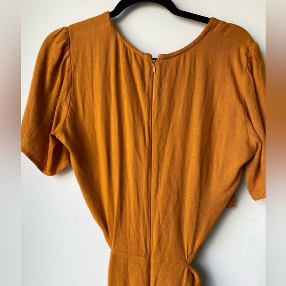 Orange/dark yellow Tall Abercrombie midi cutout dress - Picture 6 of 7